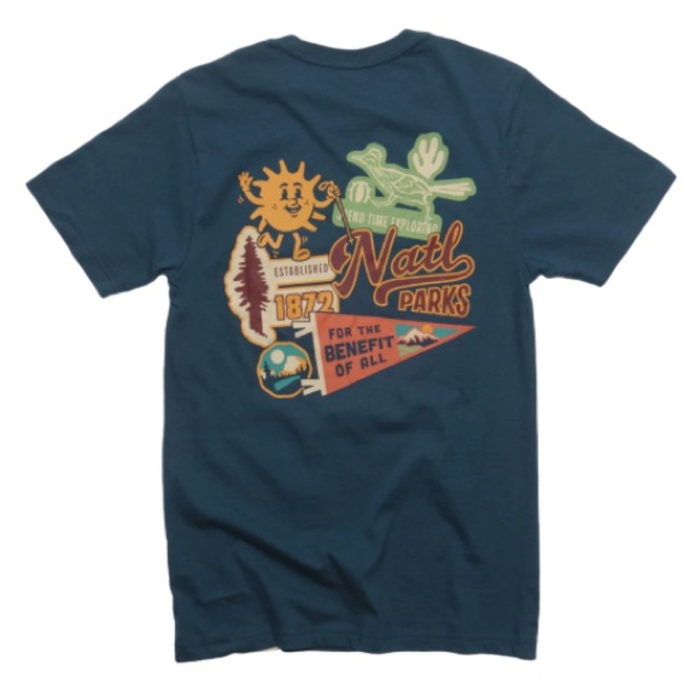 REI Red Short Sleeve National Parks Tee - Picture 3 of 7